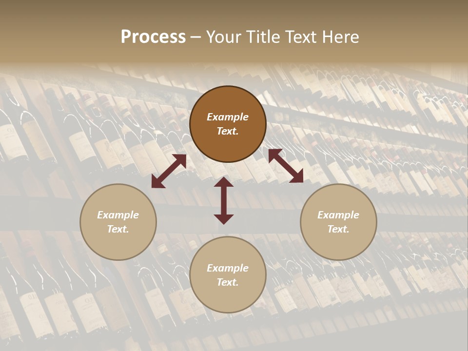 A Wall Full Of Bottles Of Wine In A Wine Cellar PowerPoint Template