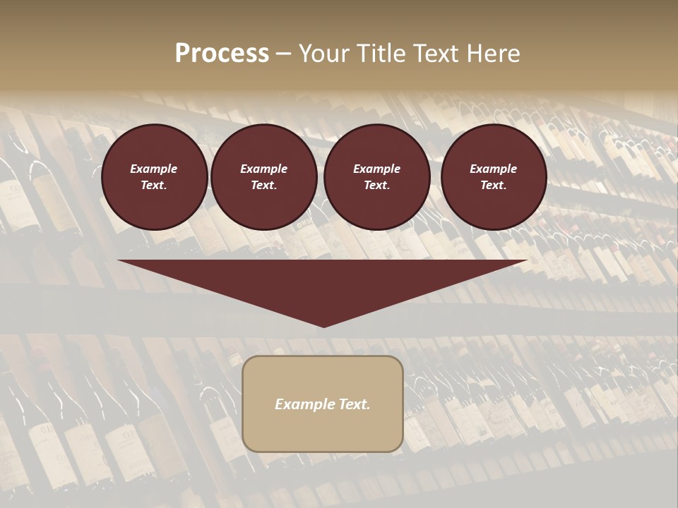A Wall Full Of Bottles Of Wine In A Wine Cellar PowerPoint Template