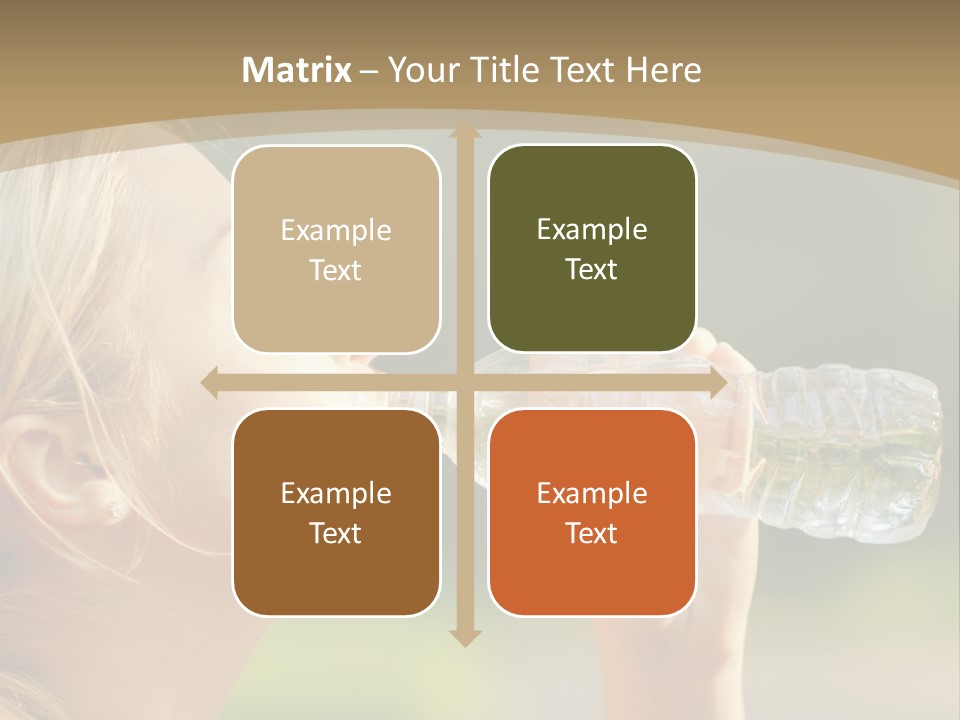 Pretty Young Girl Runner In The Forest. PowerPoint Template