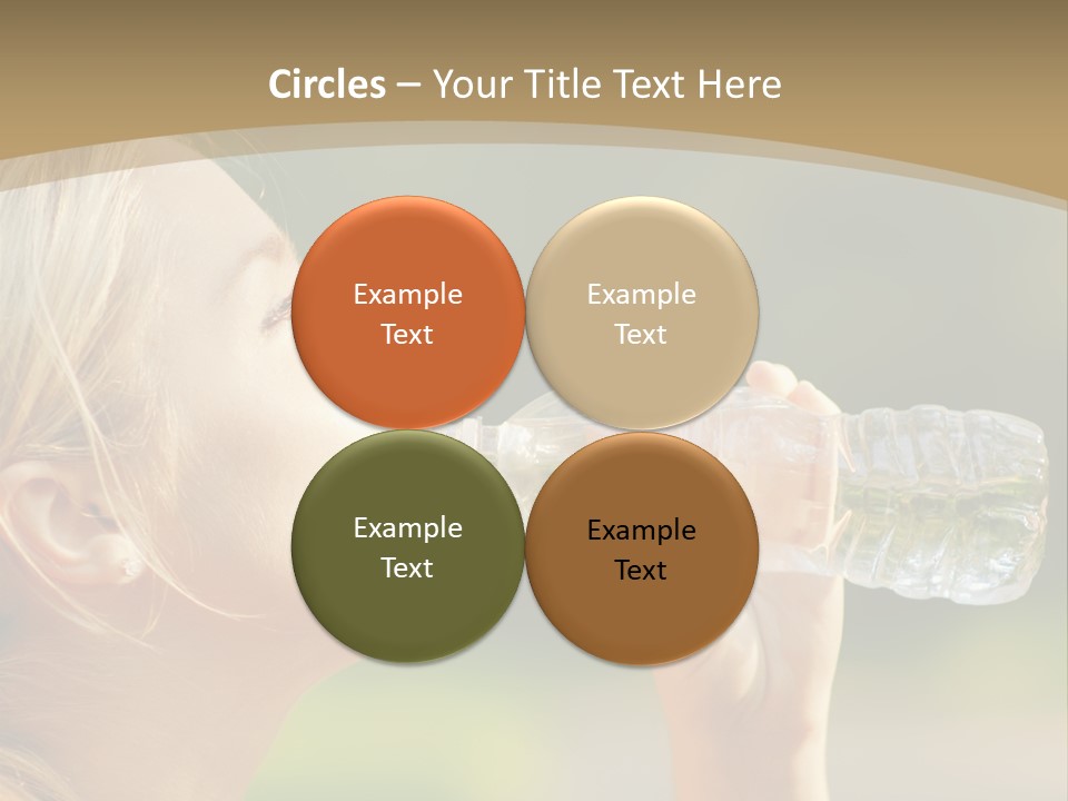 Pretty Young Girl Runner In The Forest. PowerPoint Template