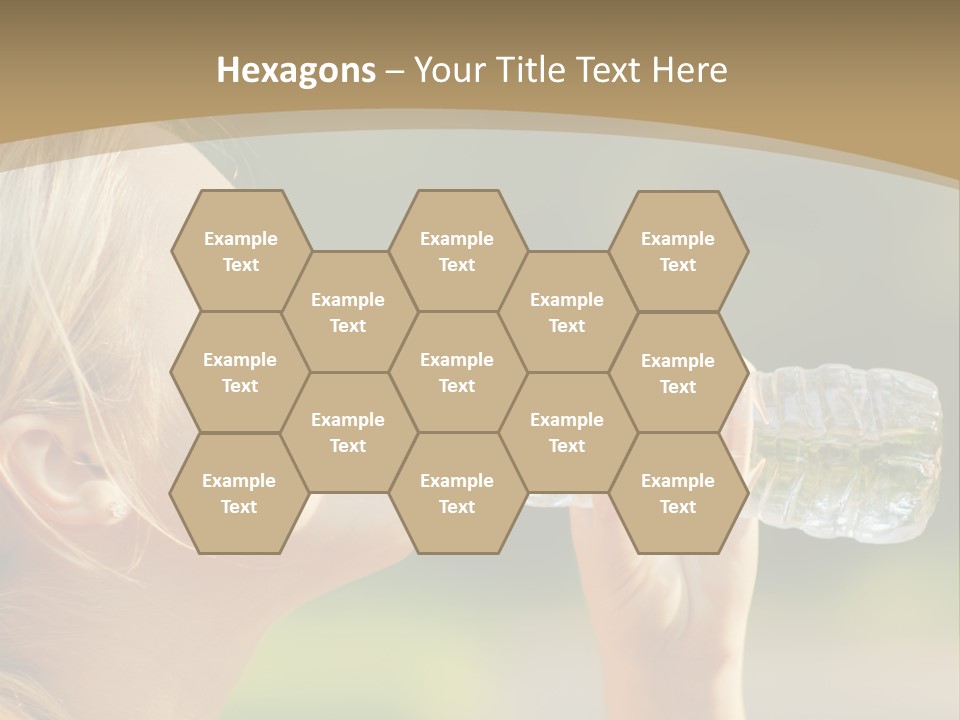 Pretty Young Girl Runner In The Forest. PowerPoint Template