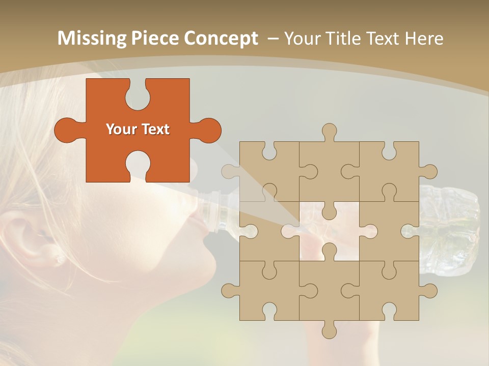 Pretty Young Girl Runner In The Forest. PowerPoint Template