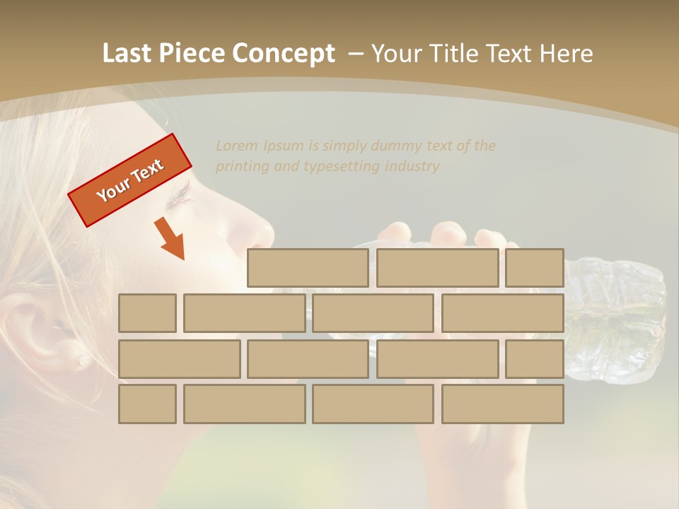 Pretty Young Girl Runner In The Forest. PowerPoint Template