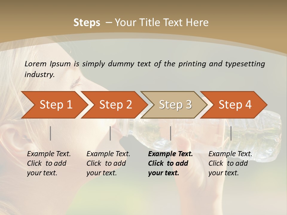 Pretty Young Girl Runner In The Forest. PowerPoint Template