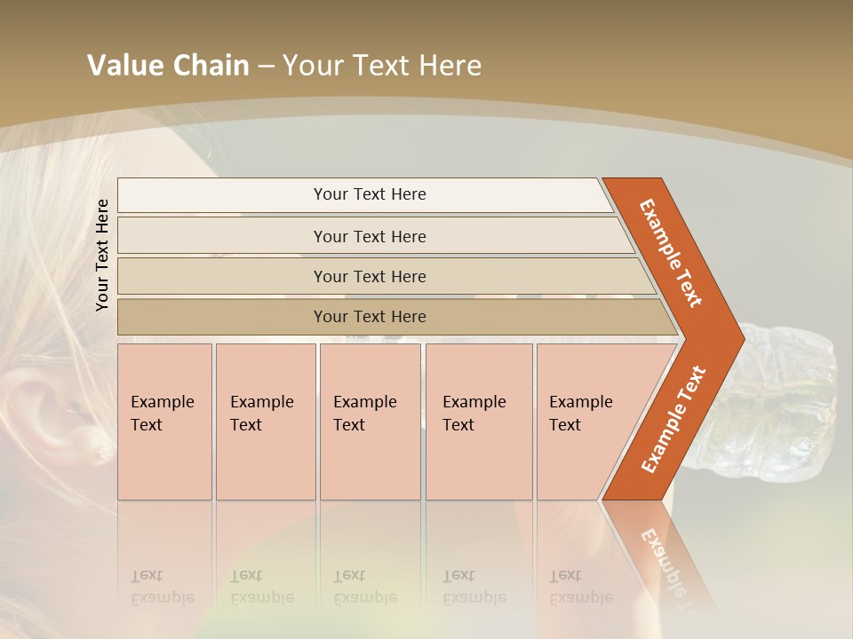 Pretty Young Girl Runner In The Forest. PowerPoint Template