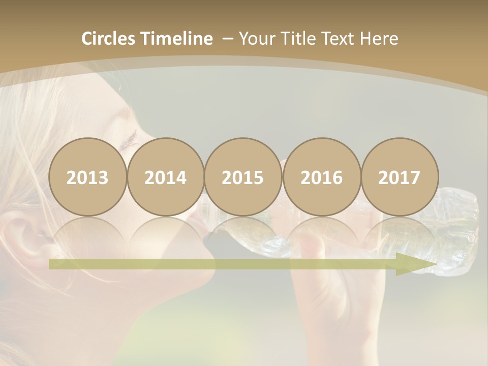 Pretty Young Girl Runner In The Forest. PowerPoint Template