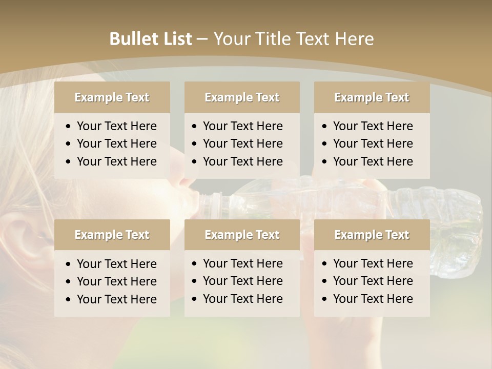 Pretty Young Girl Runner In The Forest. PowerPoint Template