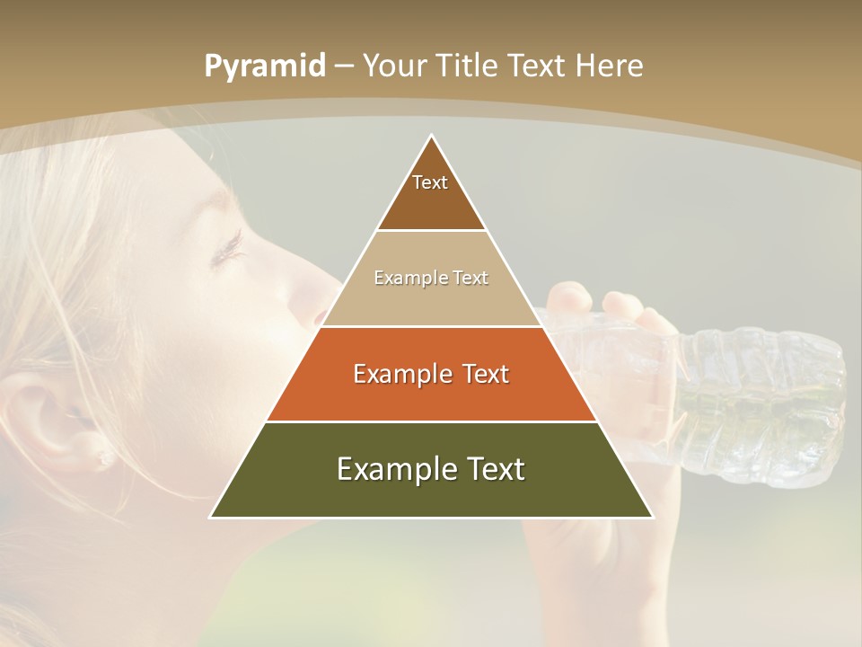 Pretty Young Girl Runner In The Forest. PowerPoint Template