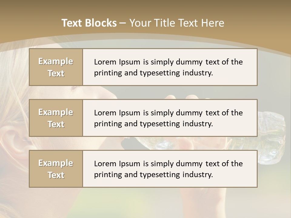 Pretty Young Girl Runner In The Forest. PowerPoint Template