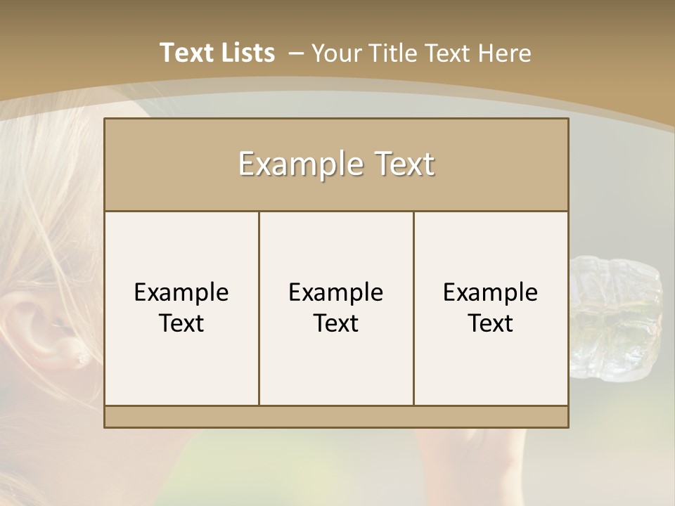 Pretty Young Girl Runner In The Forest. PowerPoint Template