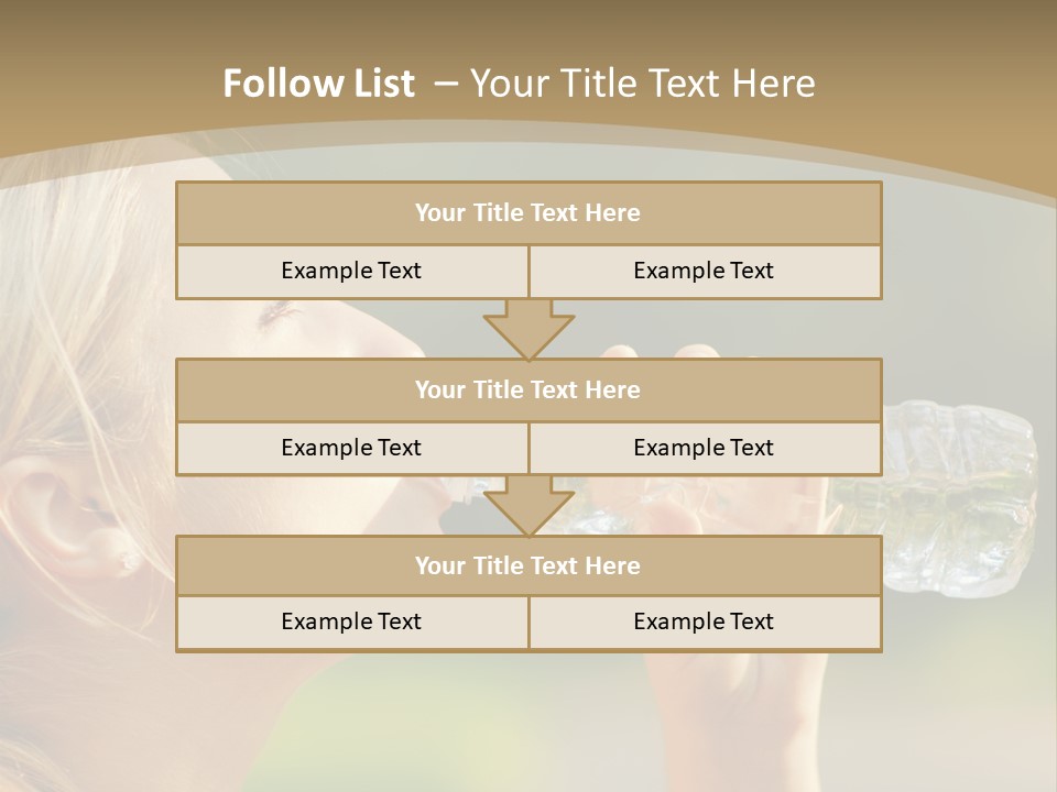 Pretty Young Girl Runner In The Forest. PowerPoint Template