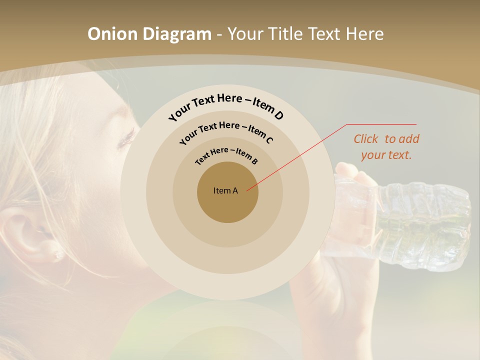 Pretty Young Girl Runner In The Forest. PowerPoint Template