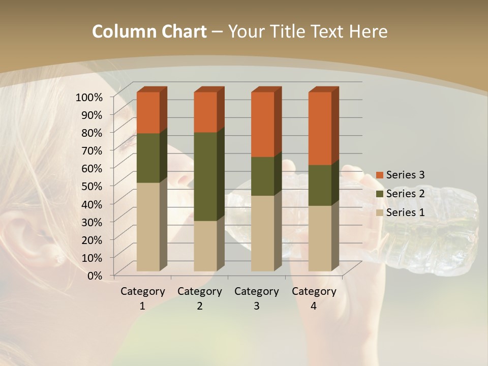 Pretty Young Girl Runner In The Forest. PowerPoint Template