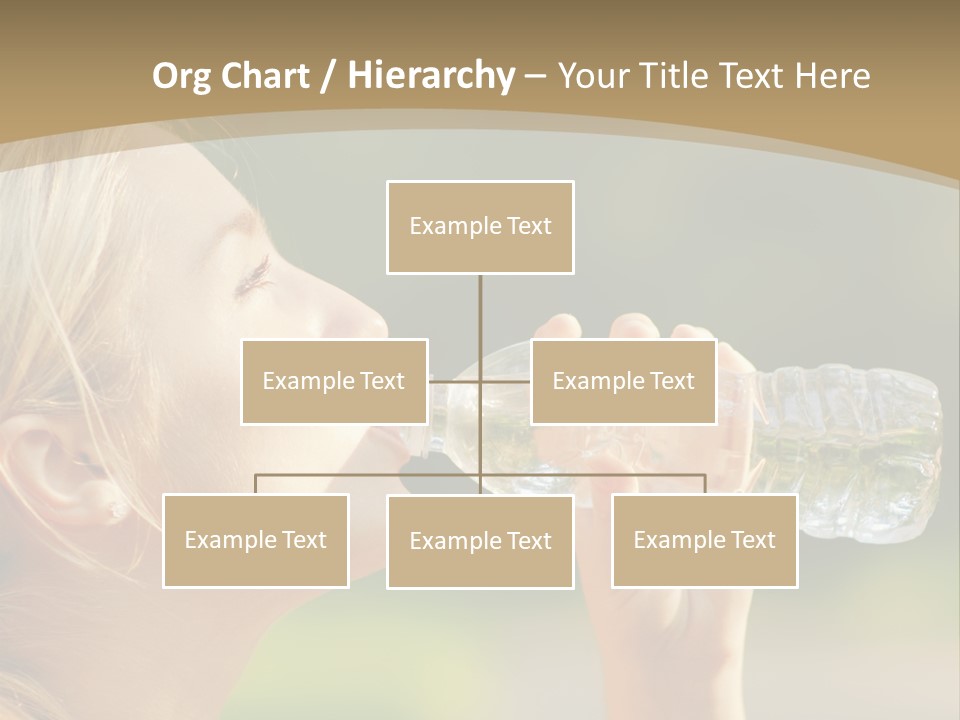 Pretty Young Girl Runner In The Forest. PowerPoint Template