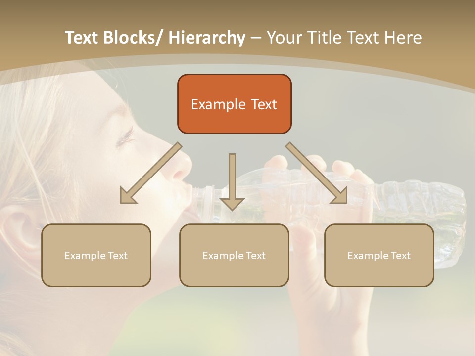 Pretty Young Girl Runner In The Forest. PowerPoint Template