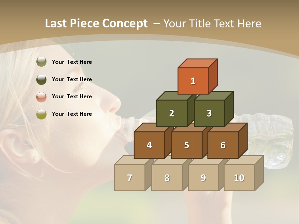 Pretty Young Girl Runner In The Forest. PowerPoint Template