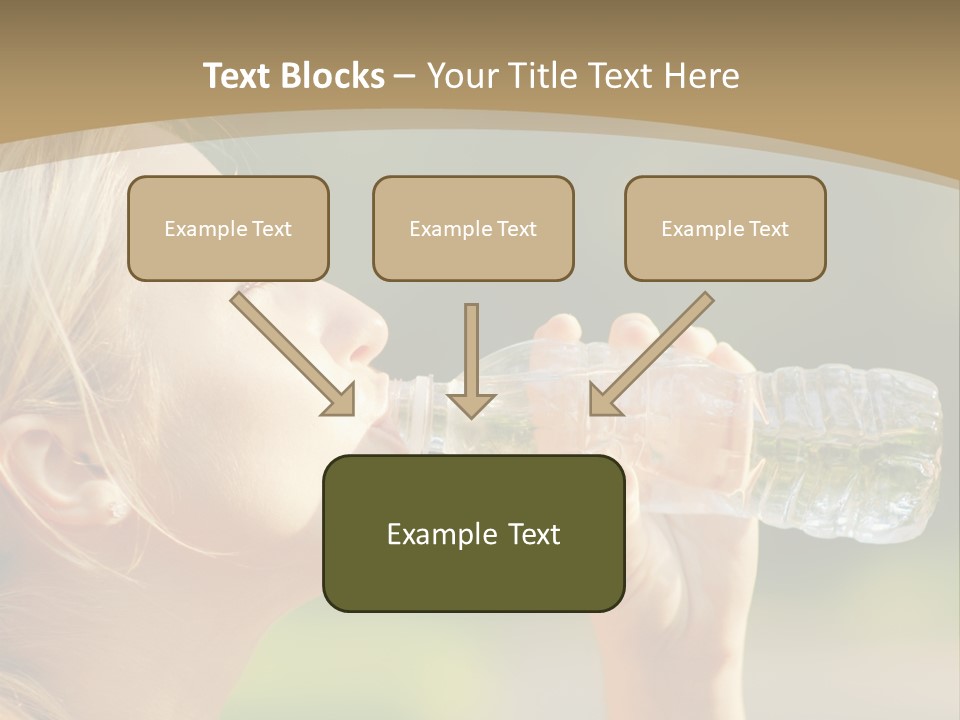 Pretty Young Girl Runner In The Forest. PowerPoint Template