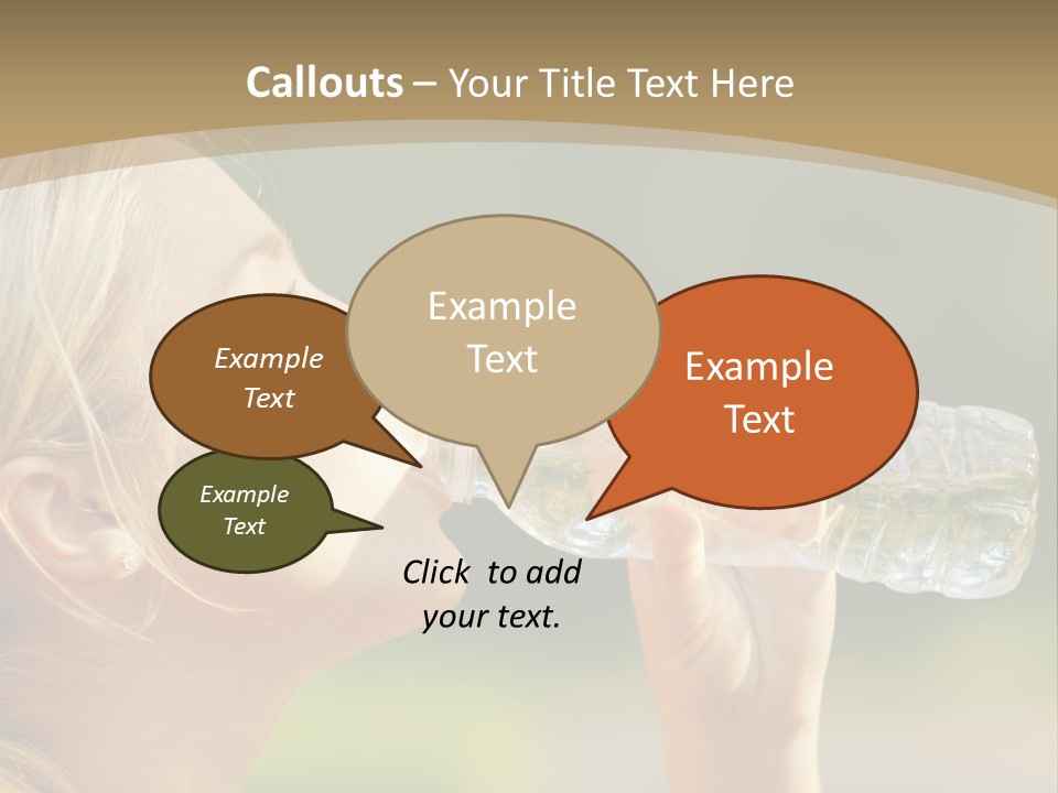 Pretty Young Girl Runner In The Forest. PowerPoint Template