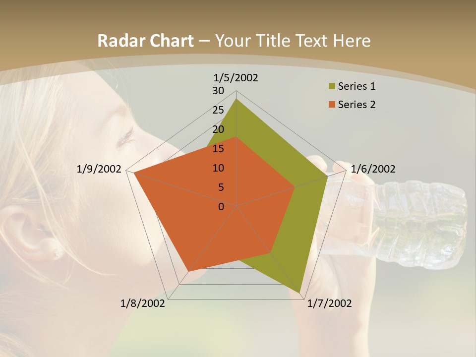 Pretty Young Girl Runner In The Forest. PowerPoint Template