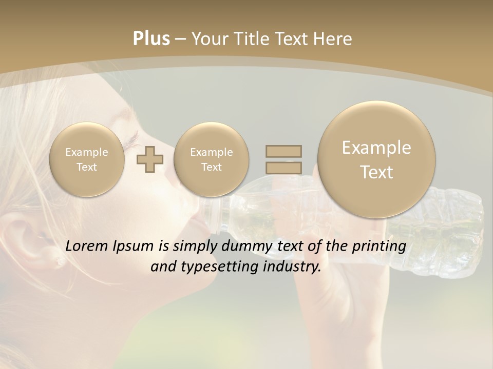 Pretty Young Girl Runner In The Forest. PowerPoint Template