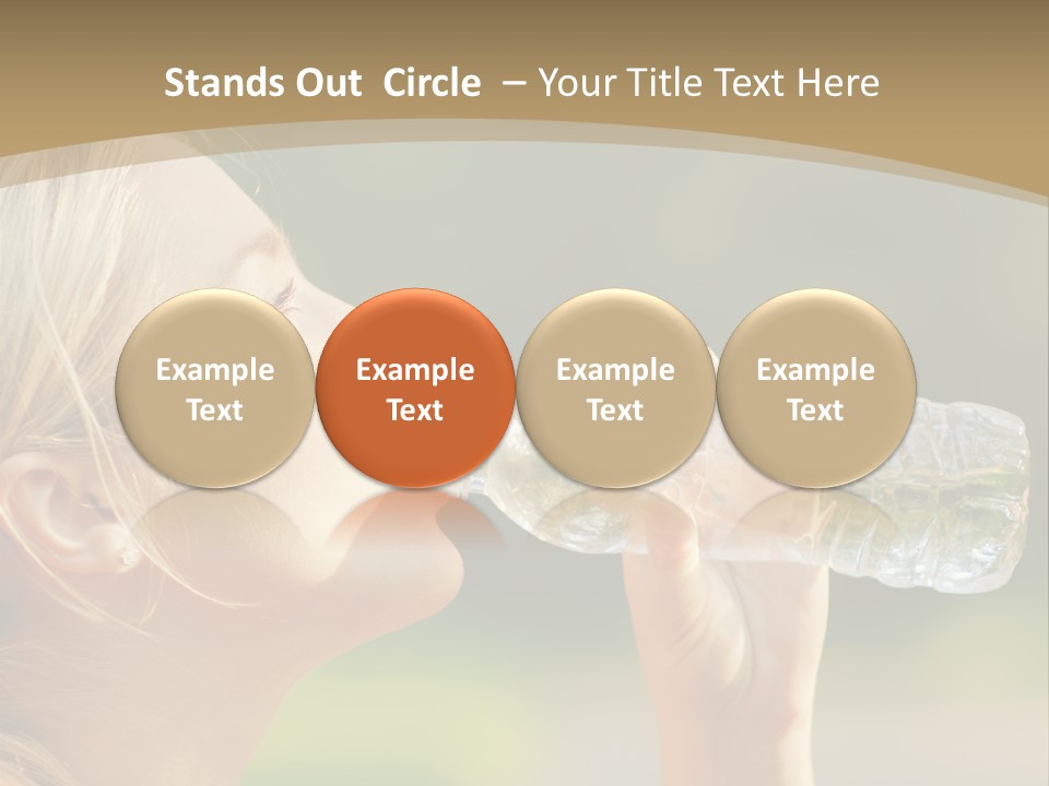 Pretty Young Girl Runner In The Forest. PowerPoint Template