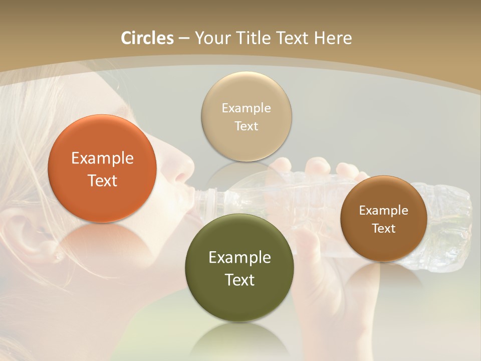 Pretty Young Girl Runner In The Forest. PowerPoint Template