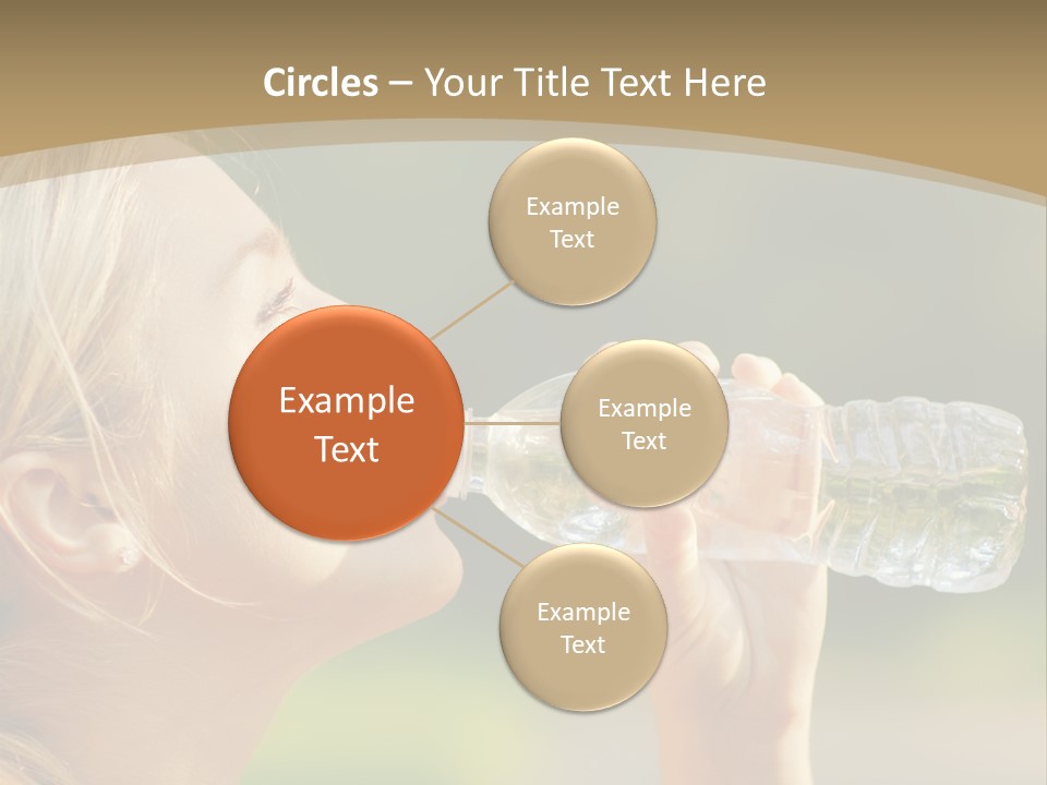 Pretty Young Girl Runner In The Forest. PowerPoint Template