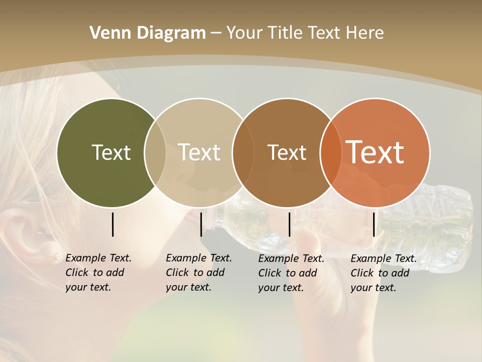 Pretty Young Girl Runner In The Forest. PowerPoint Template