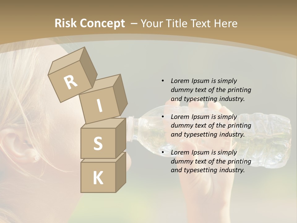 Pretty Young Girl Runner In The Forest. PowerPoint Template