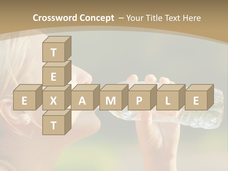 Pretty Young Girl Runner In The Forest. PowerPoint Template