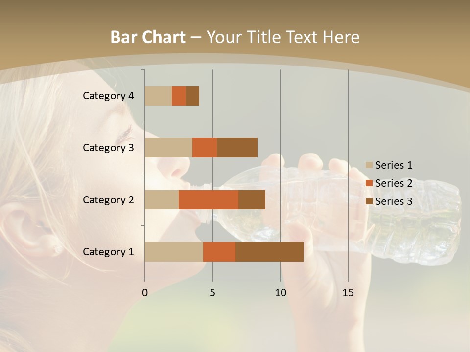 Pretty Young Girl Runner In The Forest. PowerPoint Template