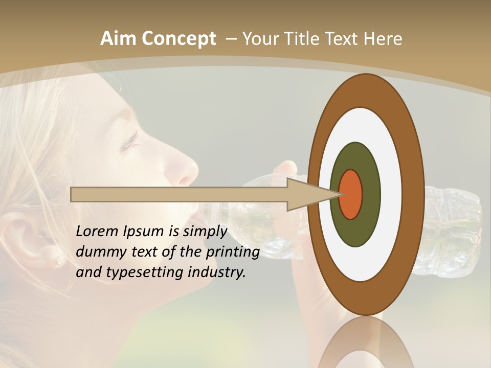 Pretty Young Girl Runner In The Forest. PowerPoint Template