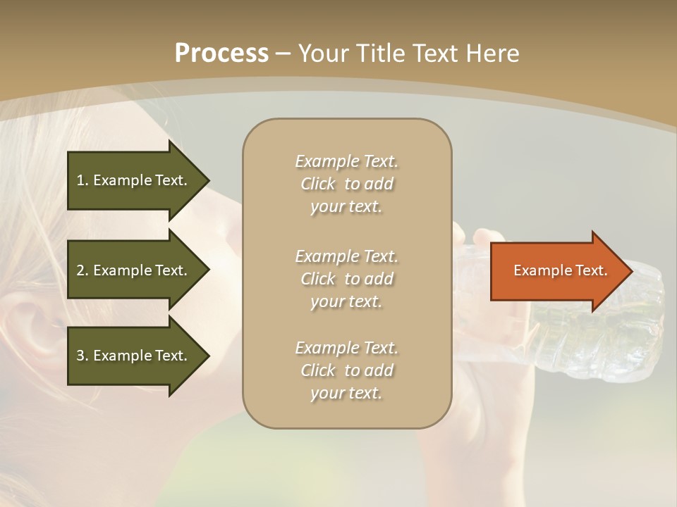 Pretty Young Girl Runner In The Forest. PowerPoint Template