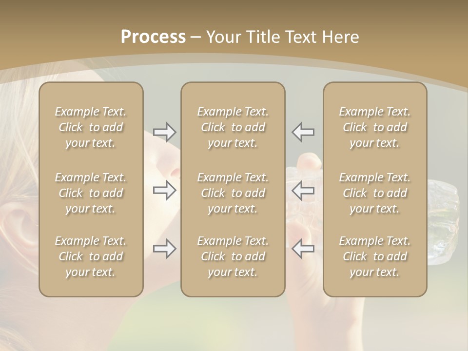 Pretty Young Girl Runner In The Forest. PowerPoint Template