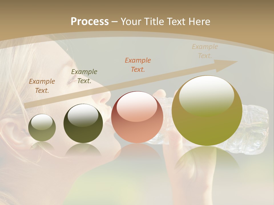 Pretty Young Girl Runner In The Forest. PowerPoint Template