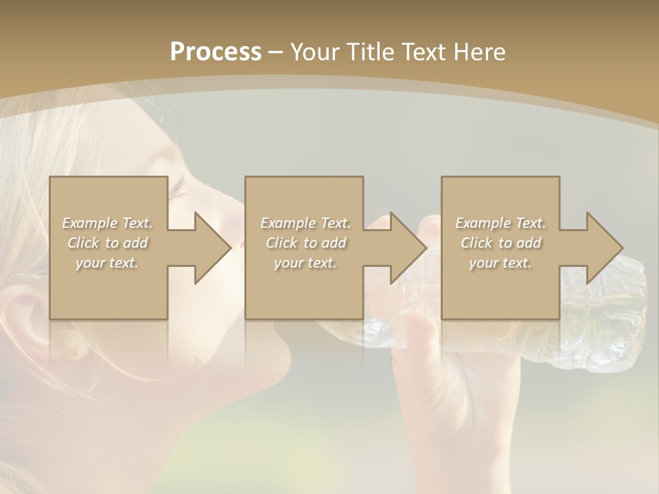 Pretty Young Girl Runner In The Forest. PowerPoint Template