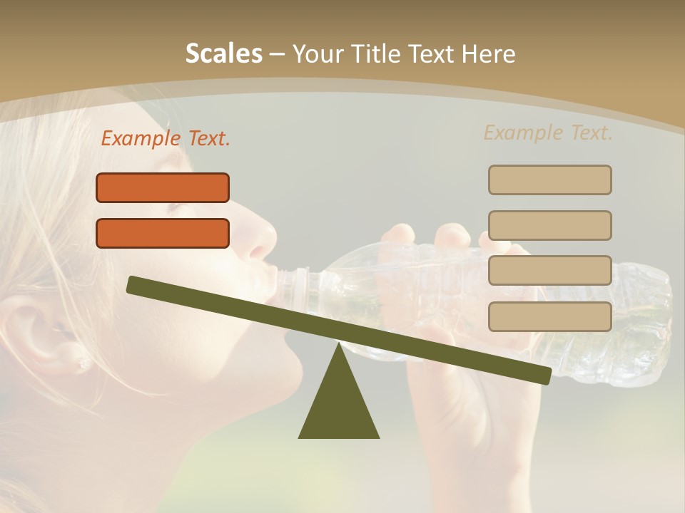 Pretty Young Girl Runner In The Forest. PowerPoint Template