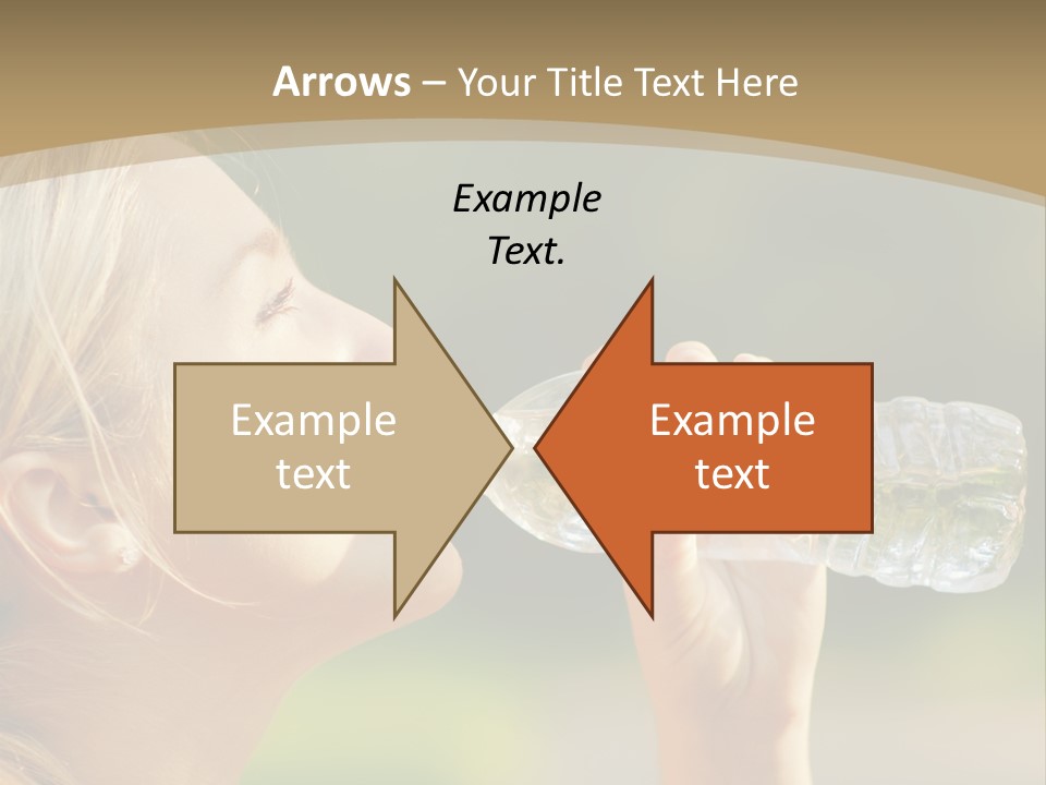 Pretty Young Girl Runner In The Forest. PowerPoint Template