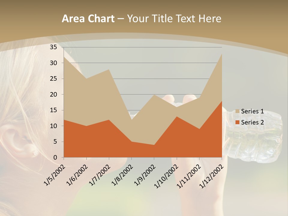 Pretty Young Girl Runner In The Forest. PowerPoint Template