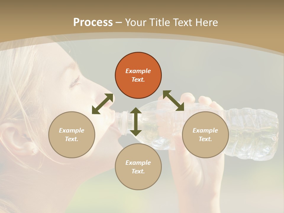 Pretty Young Girl Runner In The Forest. PowerPoint Template