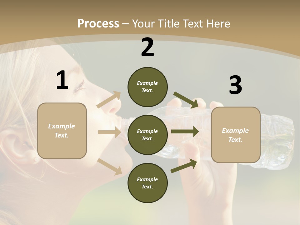 Pretty Young Girl Runner In The Forest. PowerPoint Template