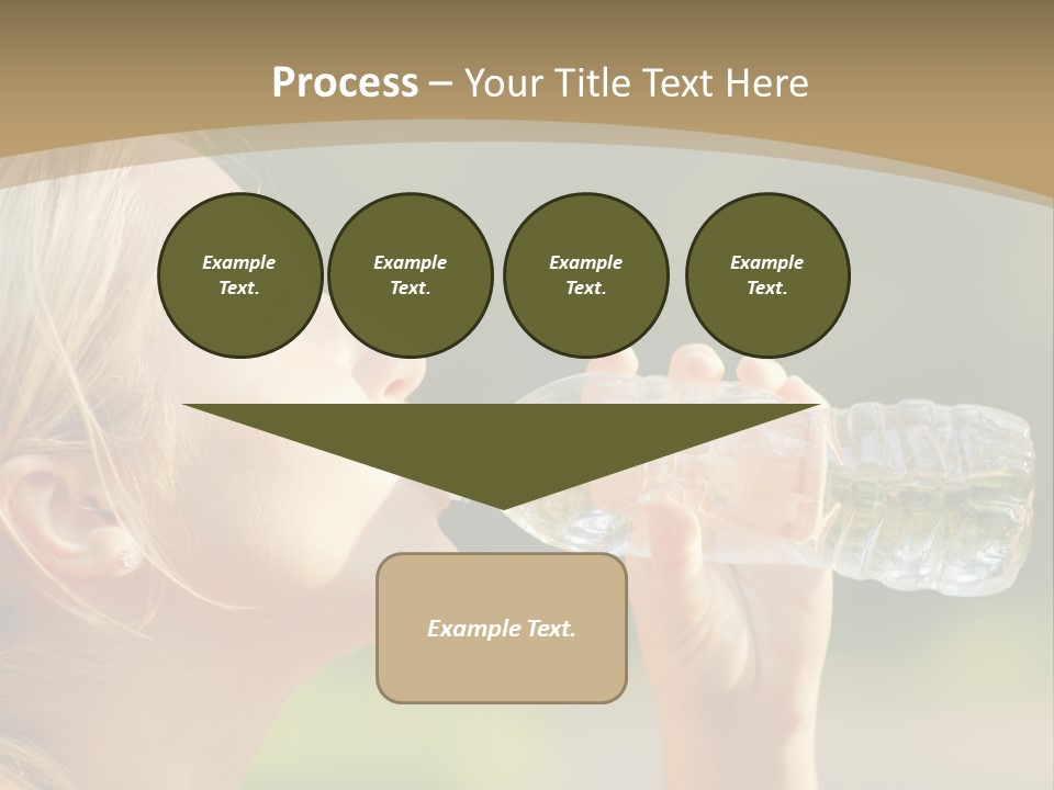 Pretty Young Girl Runner In The Forest. PowerPoint Template