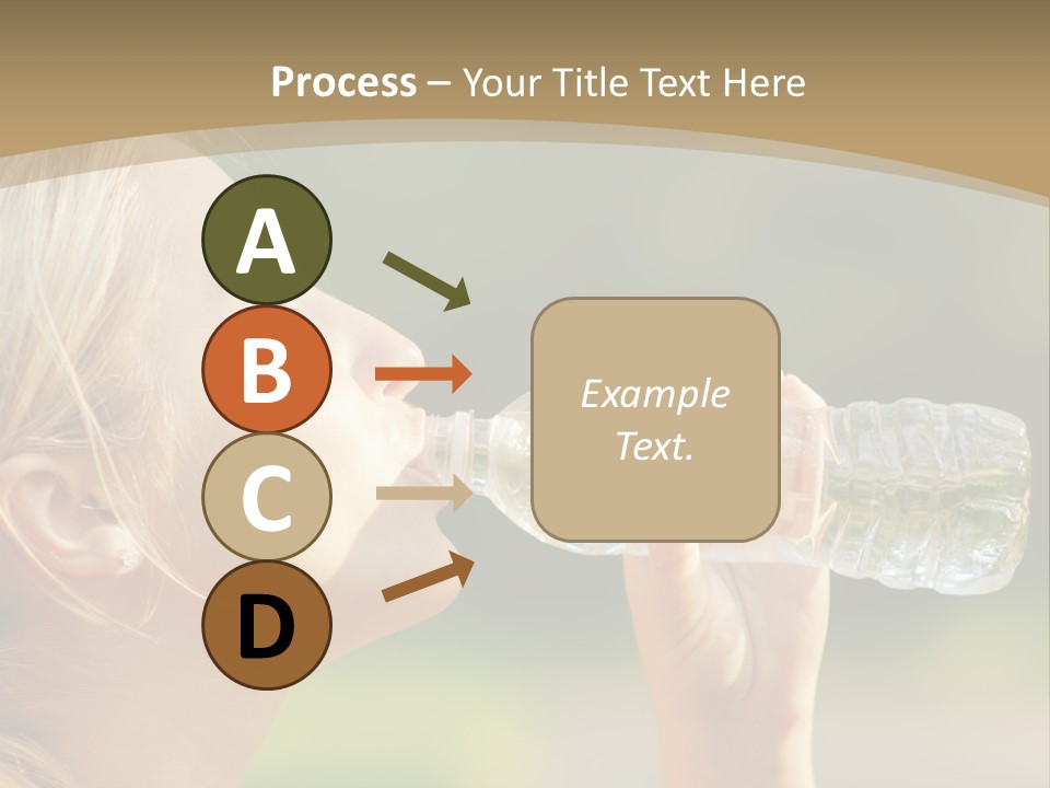 Pretty Young Girl Runner In The Forest. PowerPoint Template