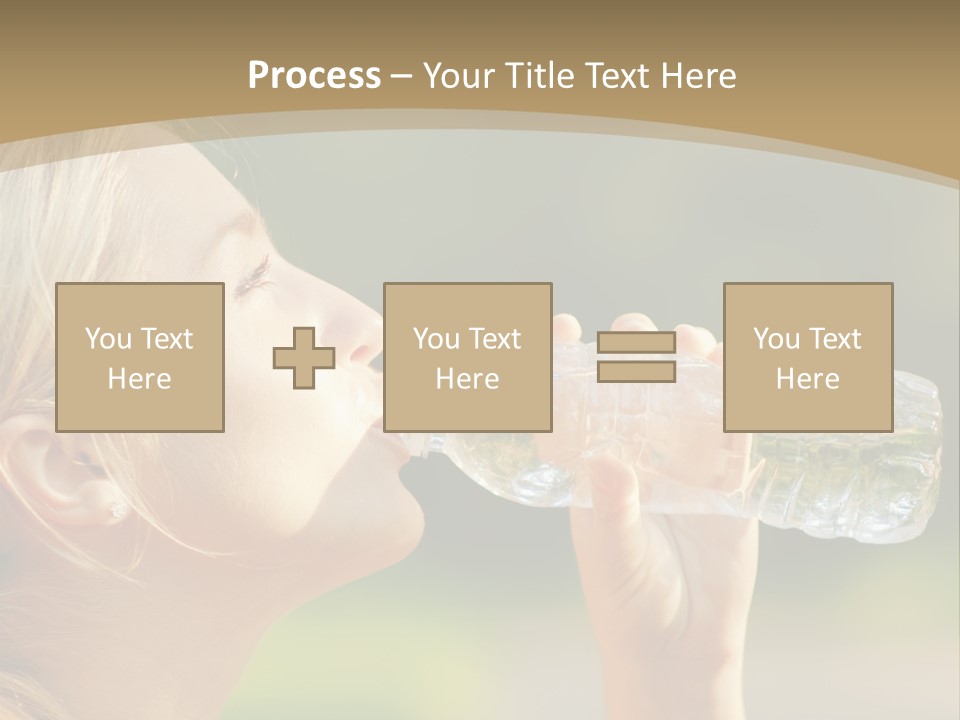 Pretty Young Girl Runner In The Forest. PowerPoint Template