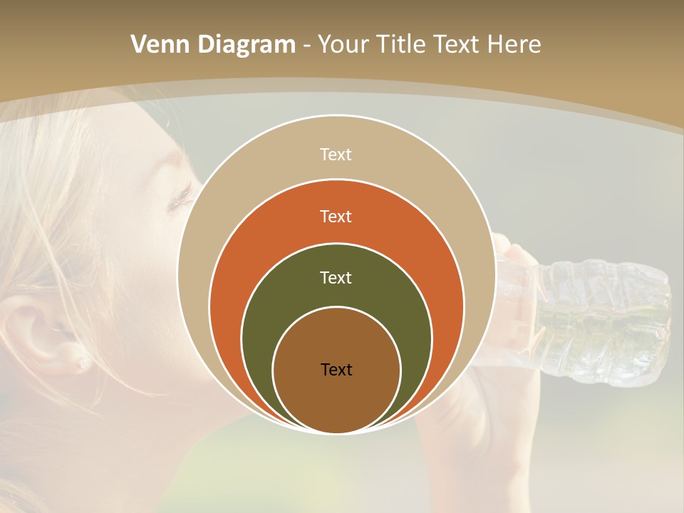 Pretty Young Girl Runner In The Forest. PowerPoint Template