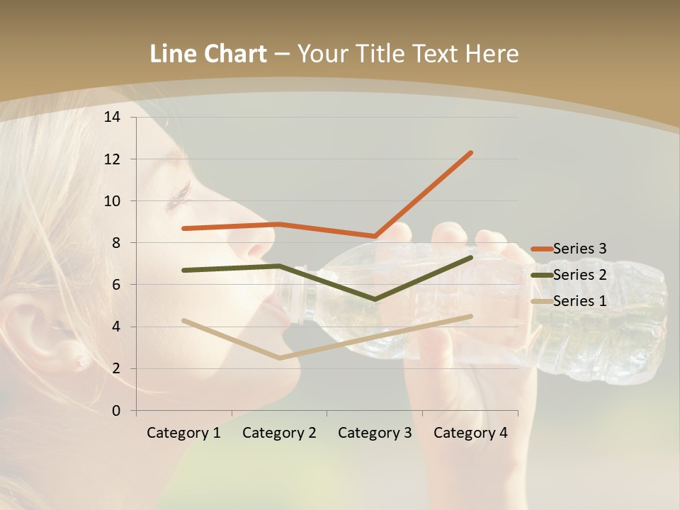 Pretty Young Girl Runner In The Forest. PowerPoint Template