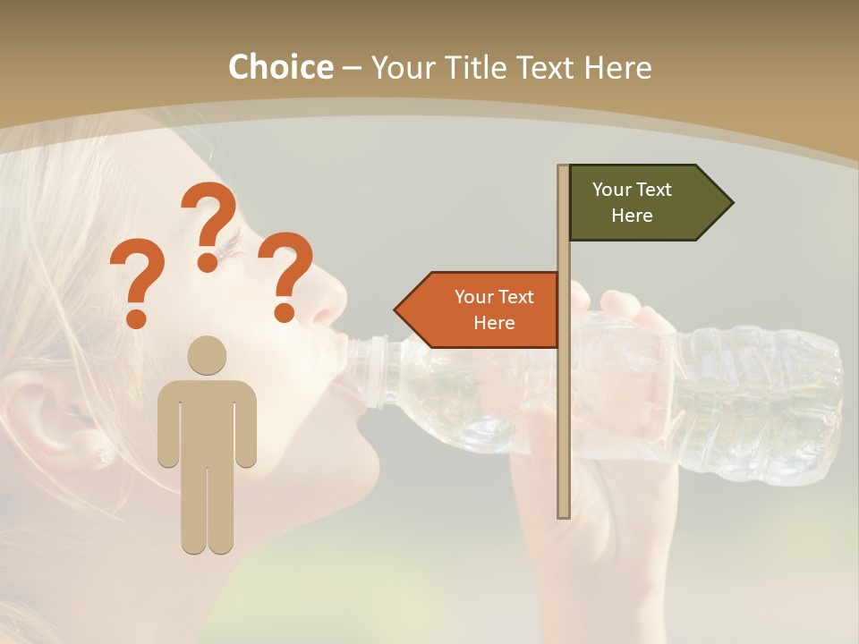 Pretty Young Girl Runner In The Forest. PowerPoint Template