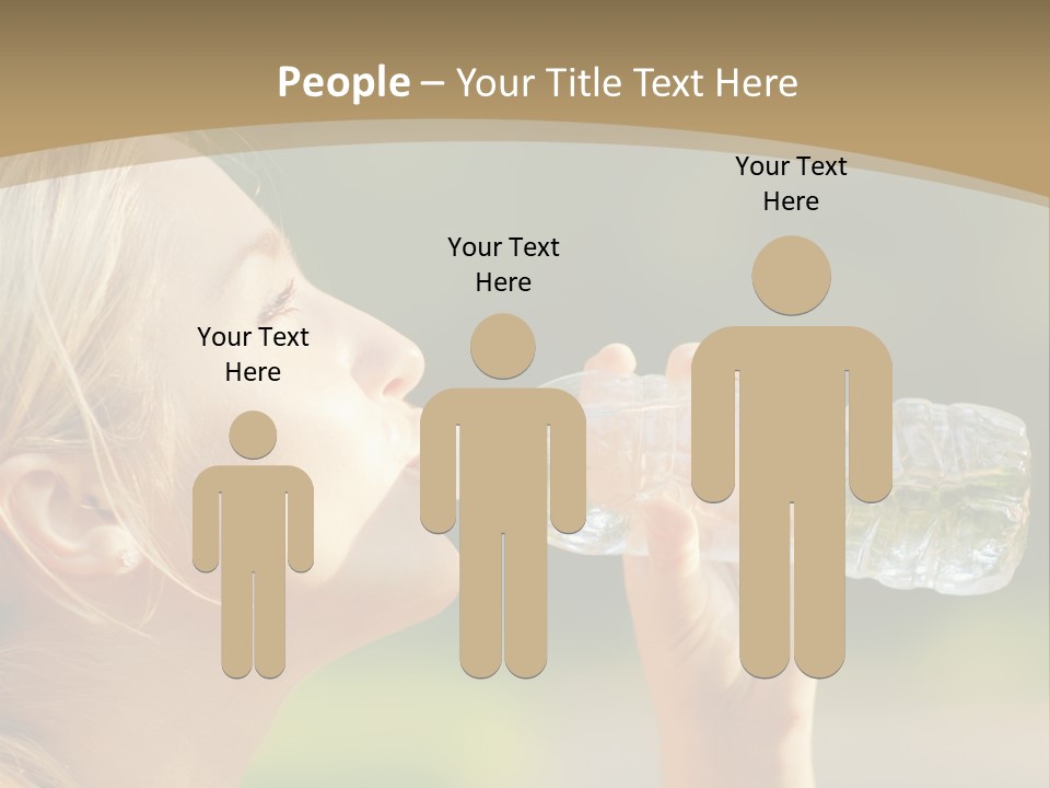 Pretty Young Girl Runner In The Forest. PowerPoint Template