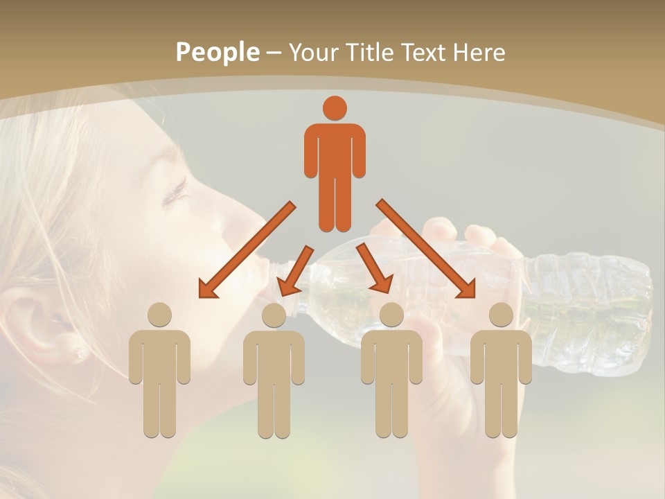 Pretty Young Girl Runner In The Forest. PowerPoint Template