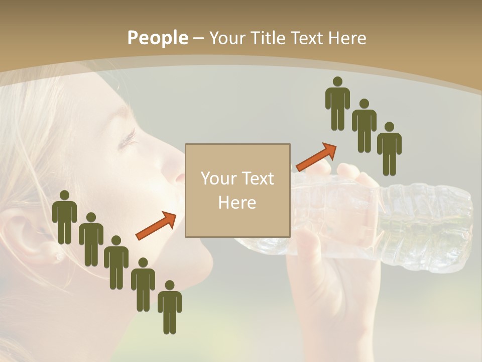 Pretty Young Girl Runner In The Forest. PowerPoint Template